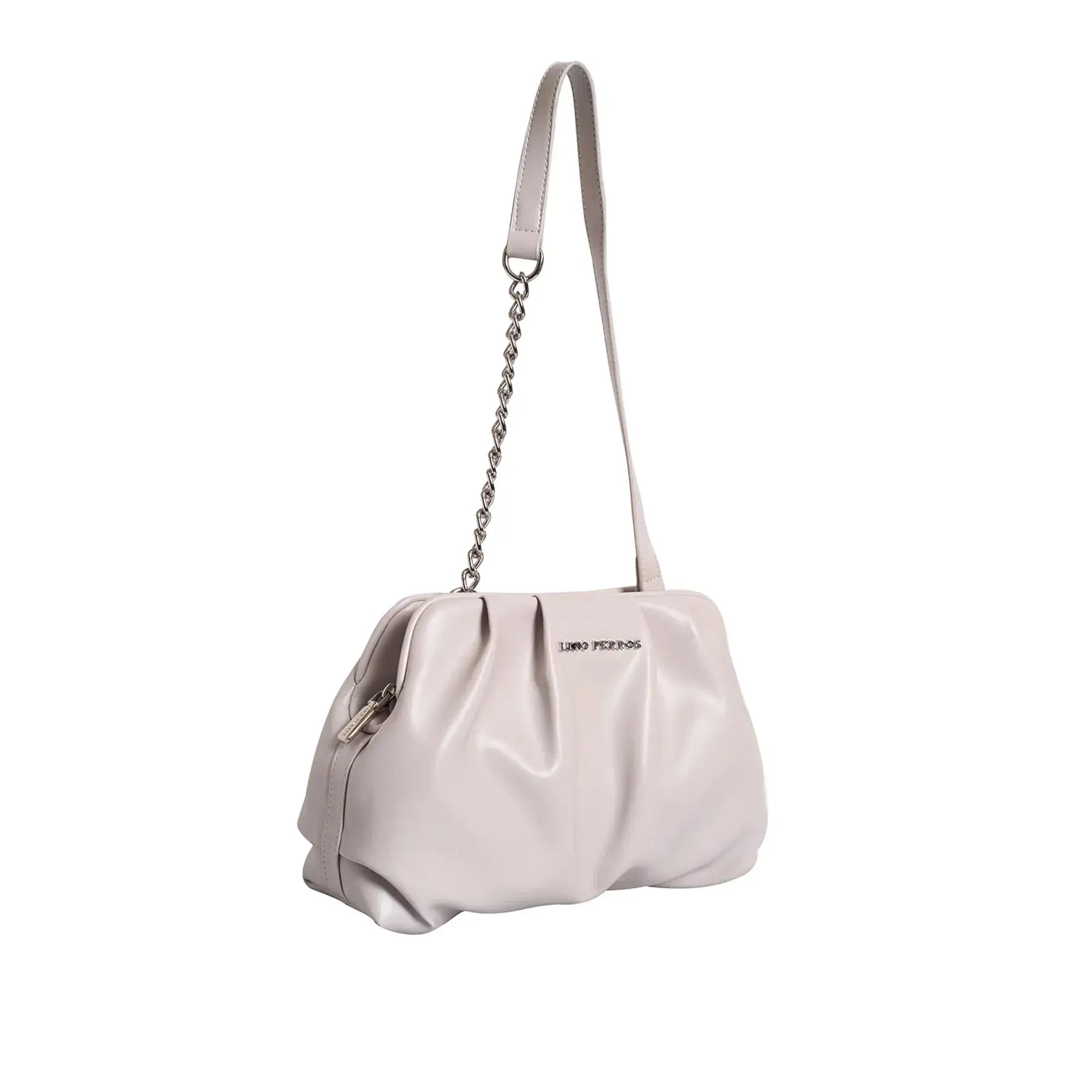 Maddie Graceful Off White Shoulder Bag - Lino Perros