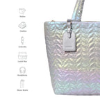 Maddie High Shine Silver Tote Bag - Lino Perros