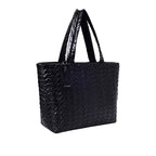 Maddie High Shine Black Tote Bag - Lino Perros