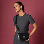 Maddie Mini Twisted Black Shoulder Bag - Lino Perros