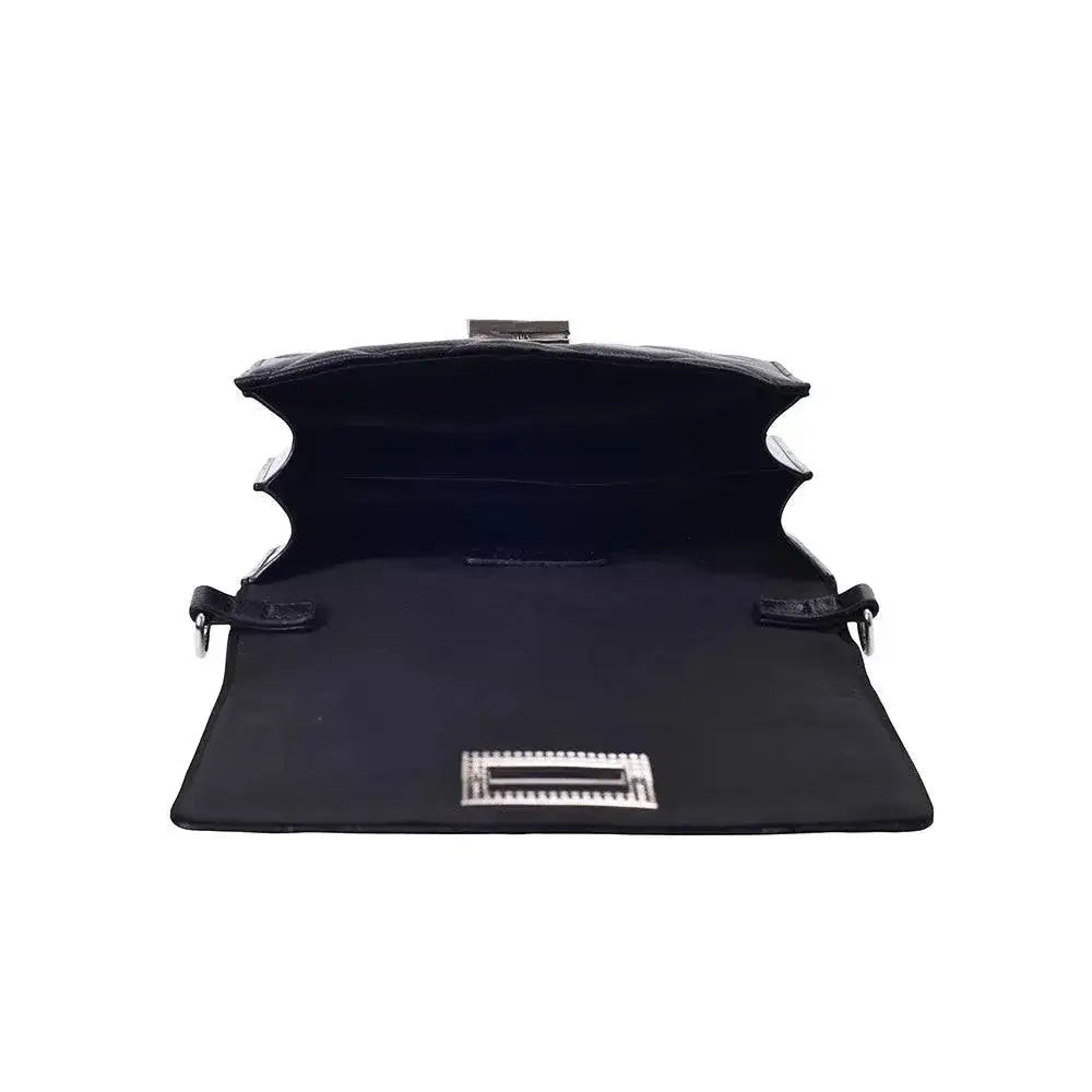 Maddie Mini Twisted Black Shoulder Bag - Lino Perros