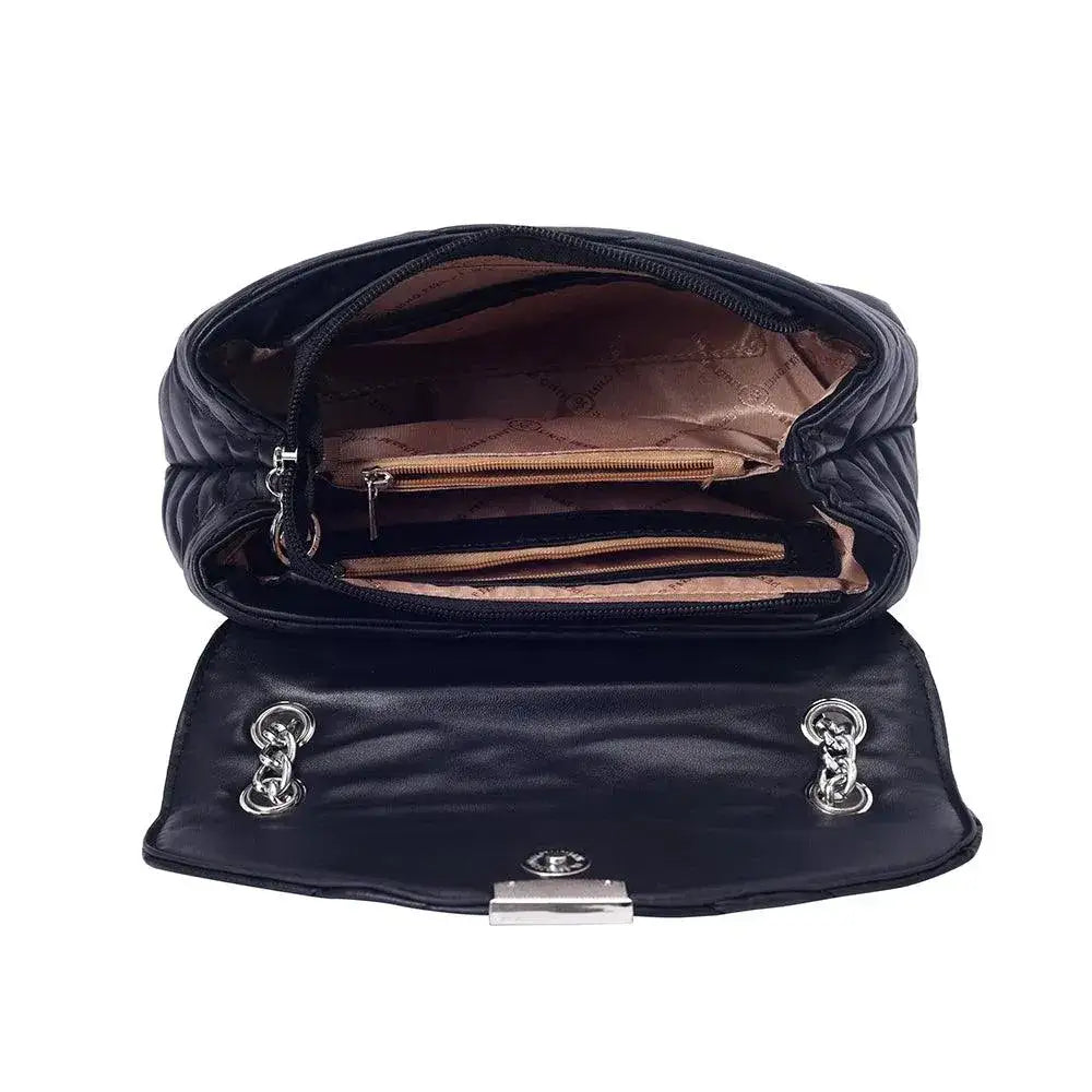 Maddie Personality Black Shoulder Bag - Lino Perros