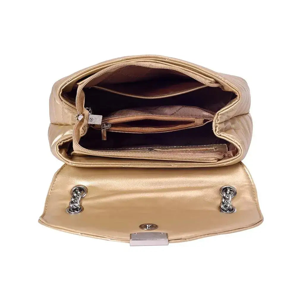 Maddie Personality Golden Shoulder Bag - Lino Perros