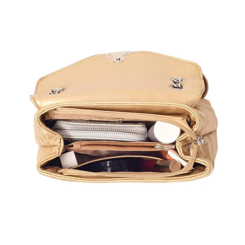 Maddie Personality Golden Shoulder Bag - Lino Perros