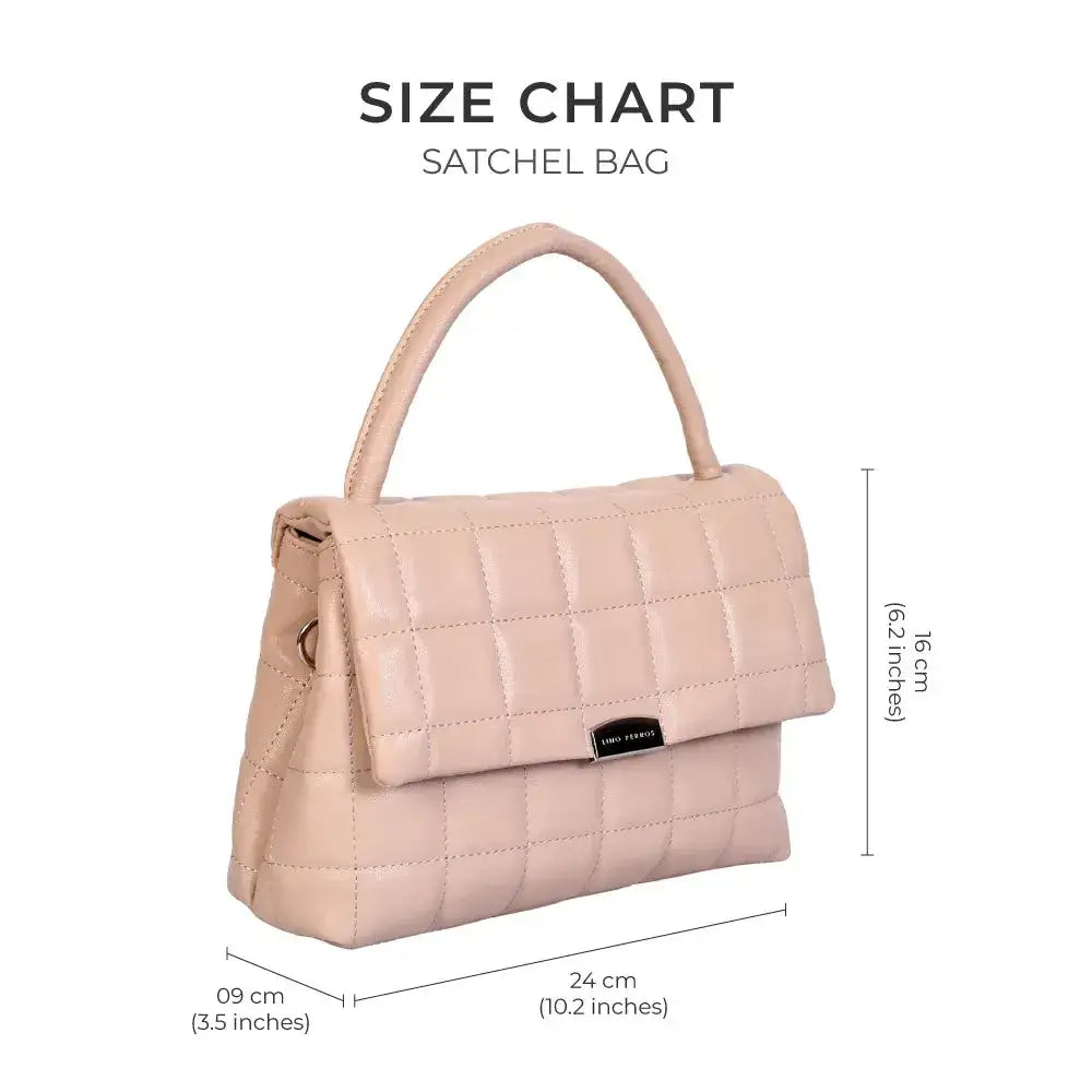 Maddie Poise Beige Satchel Bag - Lino Perros