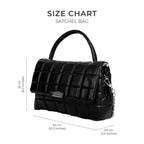 Maddie Poise Black Satchel Bag - Lino Perros