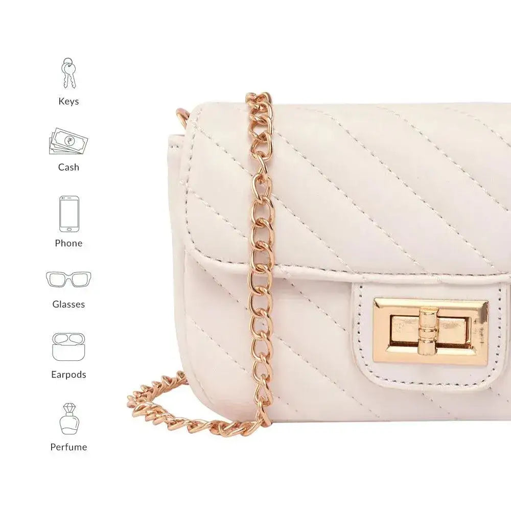 Maddie Popular Mini White Shoulder Bag - Lino Perros