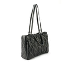Maddie Quilted  Black Tote Bag - Lino Perros