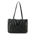Maddie Quilted  Black Tote Bag - Lino Perros