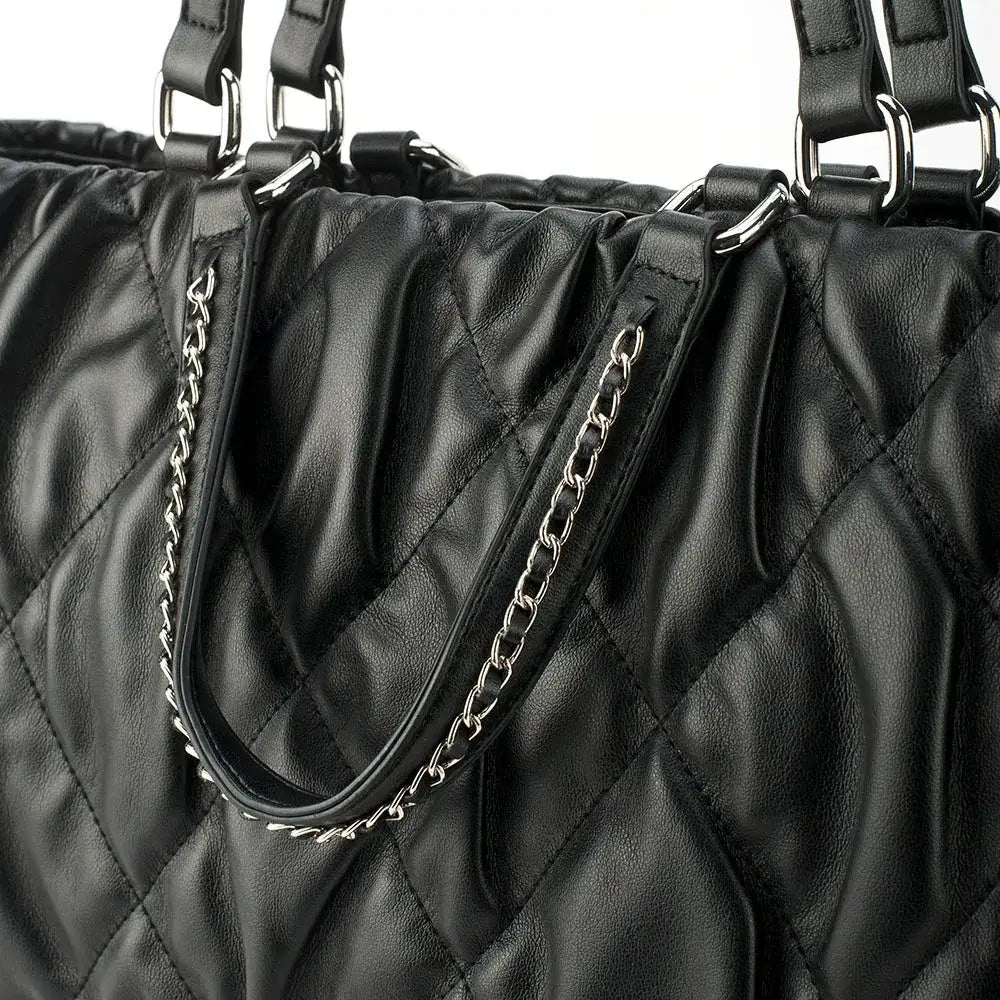 Maddie Quilted  Black Tote Bag - Lino Perros