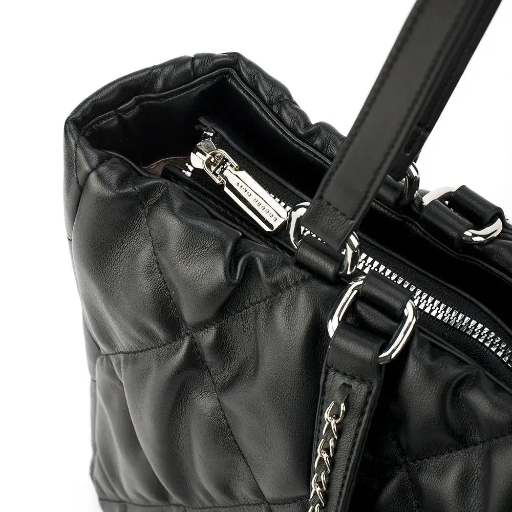 Maddie Quilted  Black Tote Bag - Lino Perros