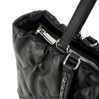 Maddie Quilted  Black Tote Bag - Lino Perros
