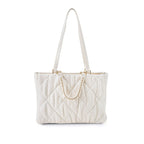 Maddie Quilted White Tote Bag - Lino Perros