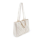 Maddie Quilted White Tote Bag - Lino Perros