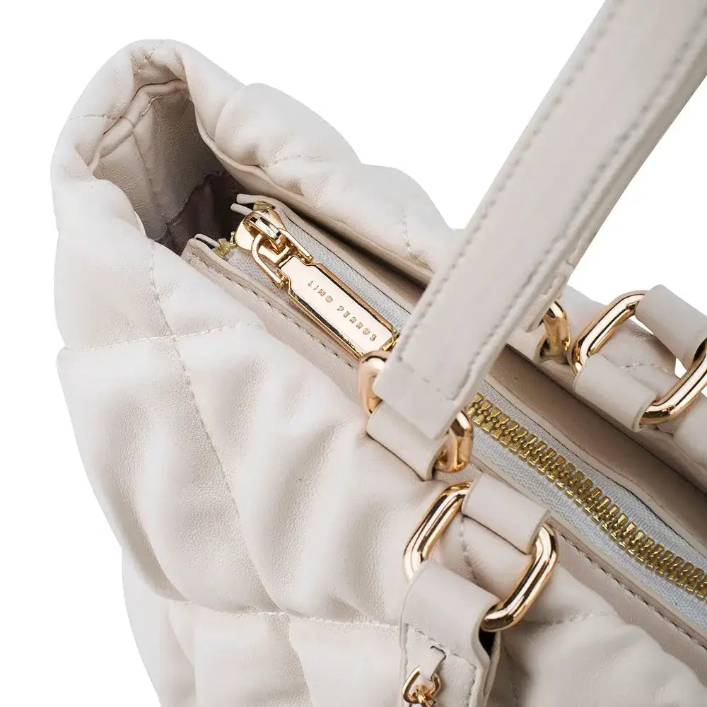 Maddie Quilted White Tote Bag - Lino Perros