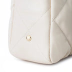 Maddie Quilted White Tote Bag - Lino Perros