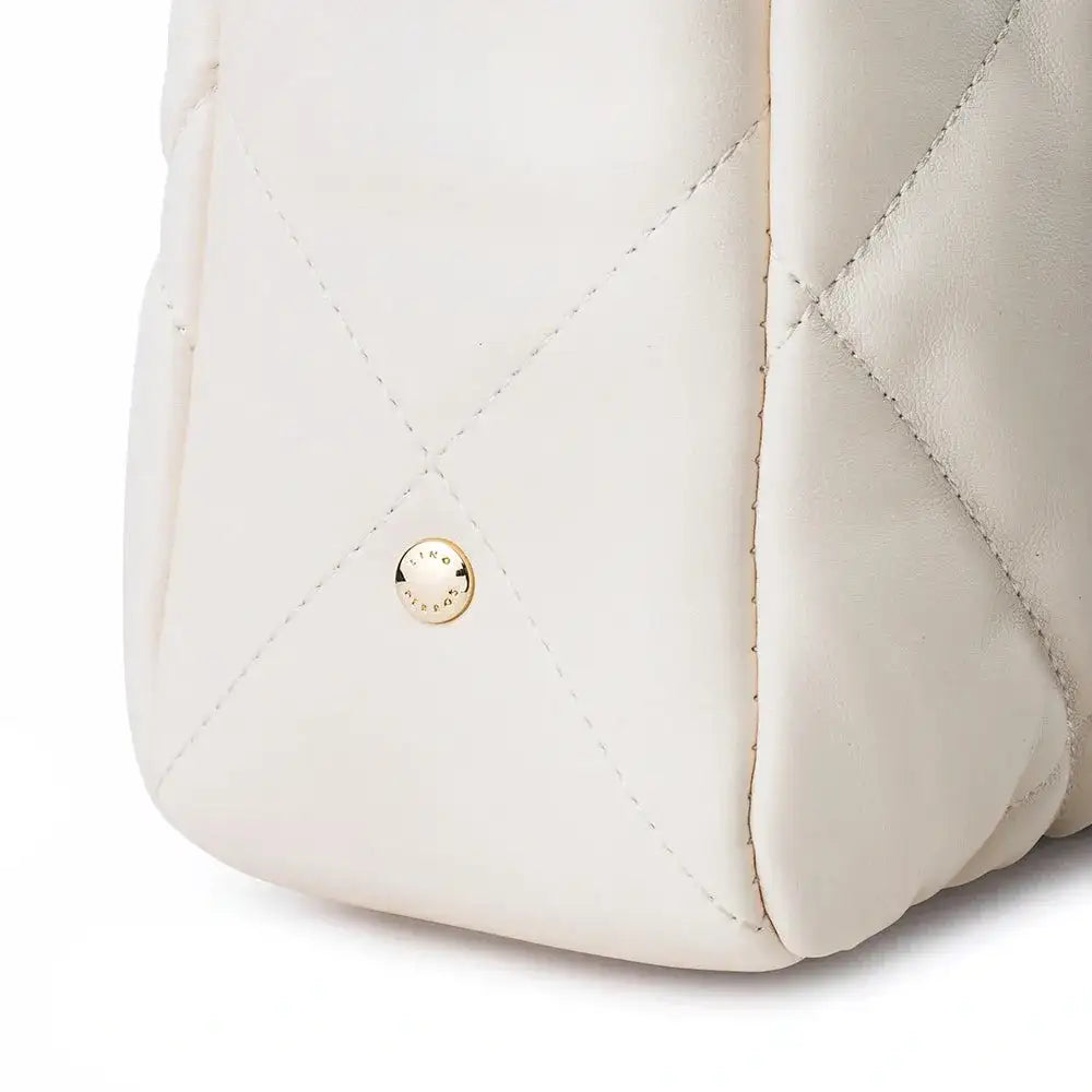 Maddie Quilted White Tote Bag - Lino Perros