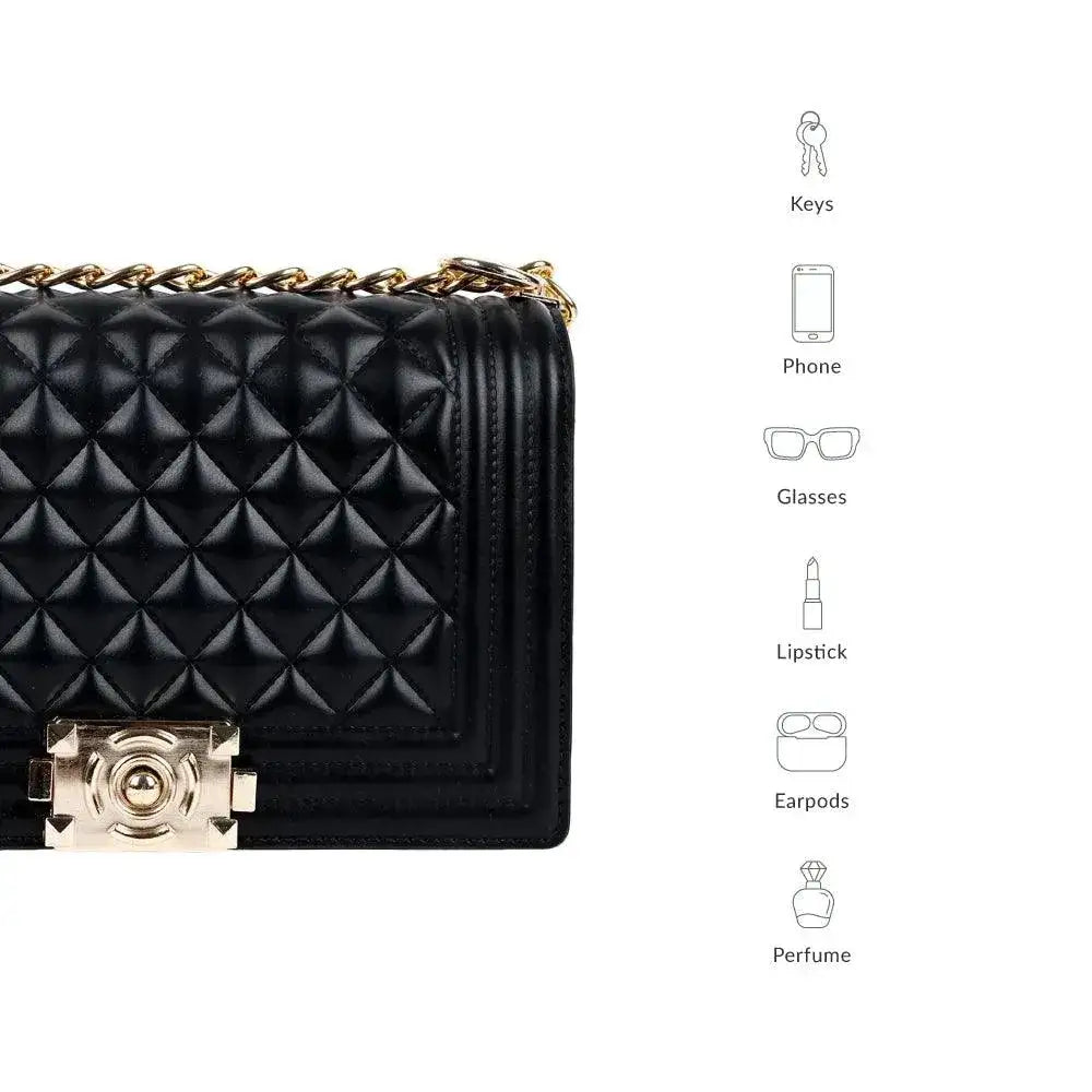 Maddie Revolution Black Shoulder Bag - Lino Perros