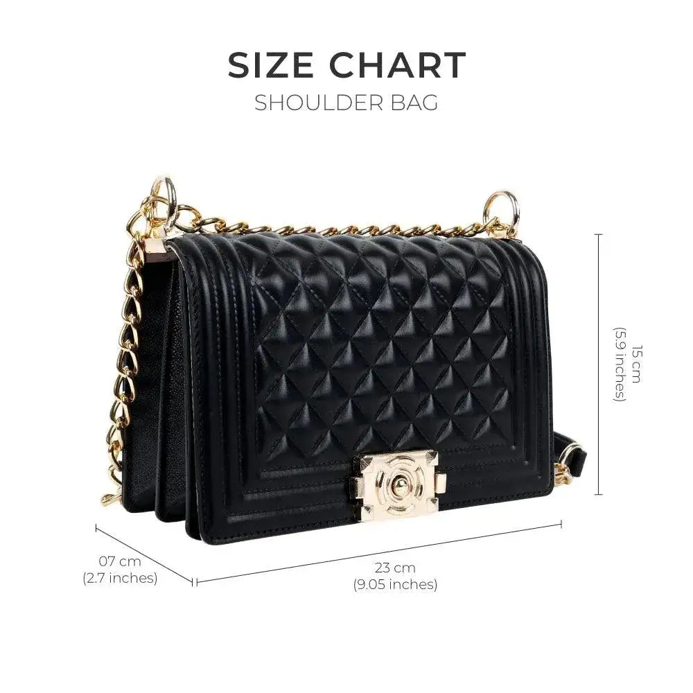 Maddie Revolution Black Shoulder Bag - Lino Perros