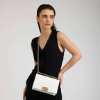 Maddie Revolution White Shoulder Bag - Lino Perros