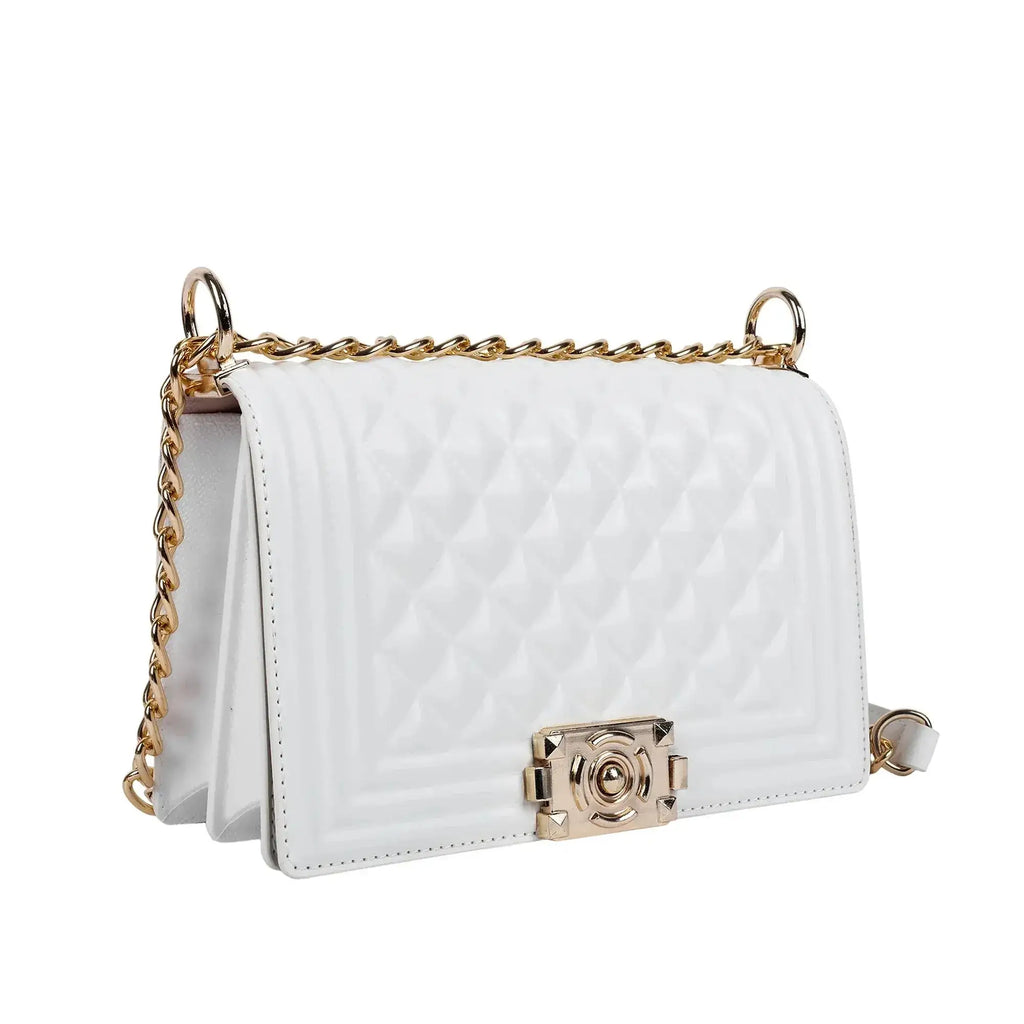 Maddie Revolution White Shoulder Bag - Lino Perros