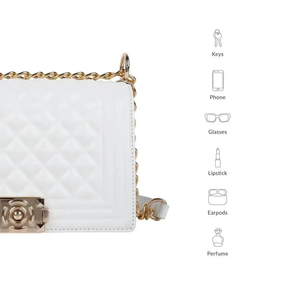 Maddie Revolution White Shoulder Bag - Lino Perros
