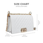 Maddie Revolution White Shoulder Bag - Lino Perros