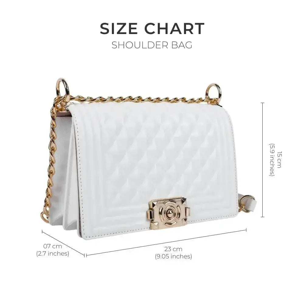 Maddie Revolution White Shoulder Bag - Lino Perros