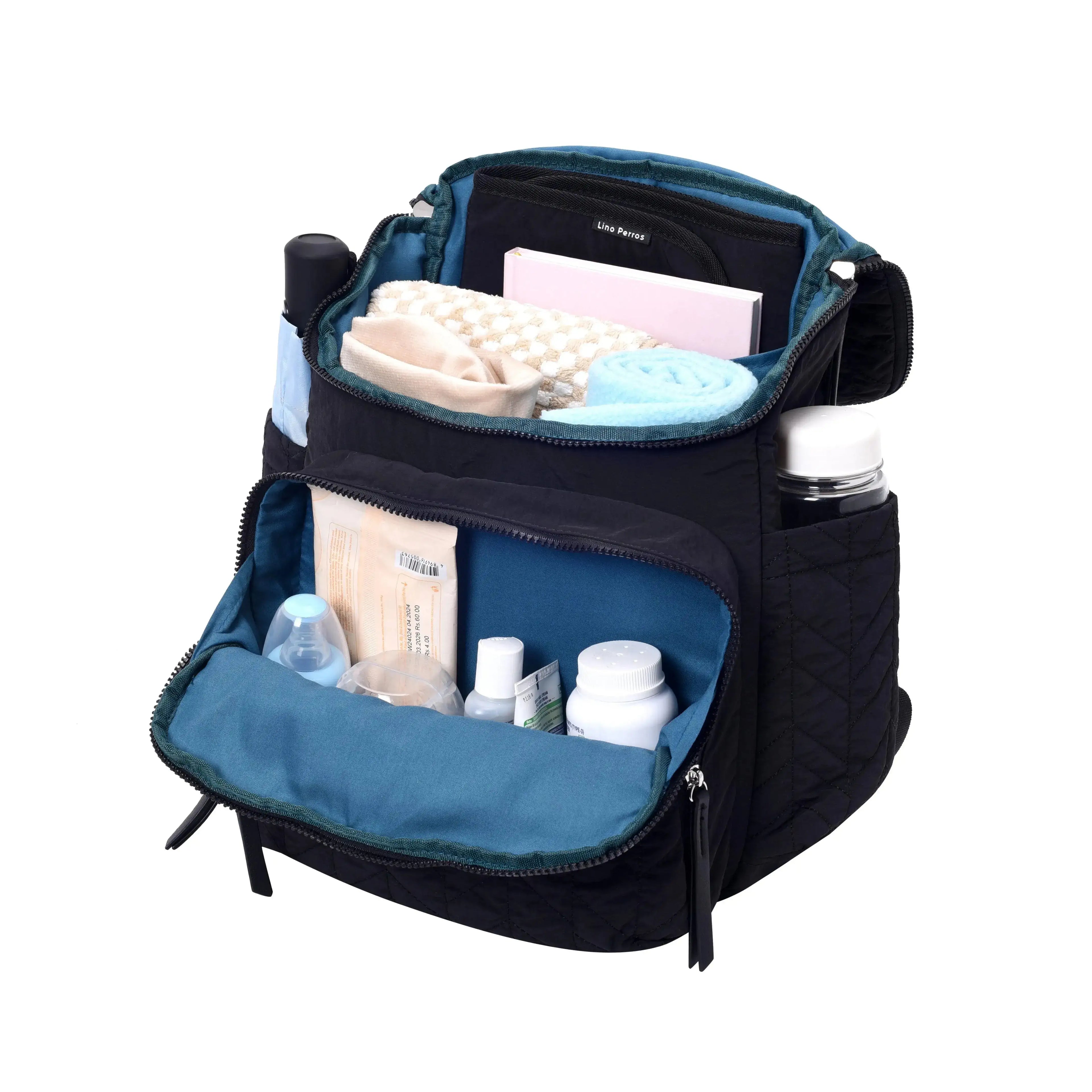 Maddie Soft Mommy Black Backpack - Lino Perros