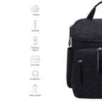 Maddie Soft Mommy Black Backpack - Lino Perros