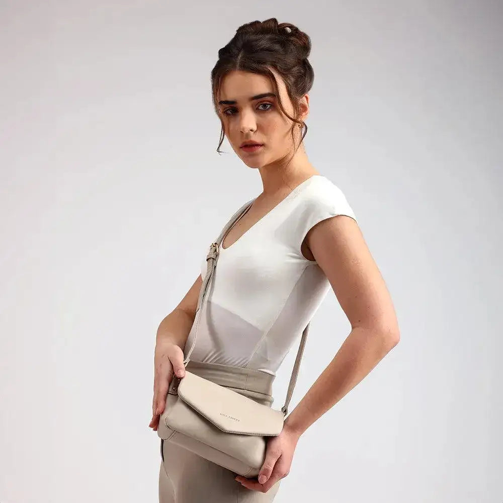 Maddie Toffee Mini Beige Shoulder Bag - Lino Perros
