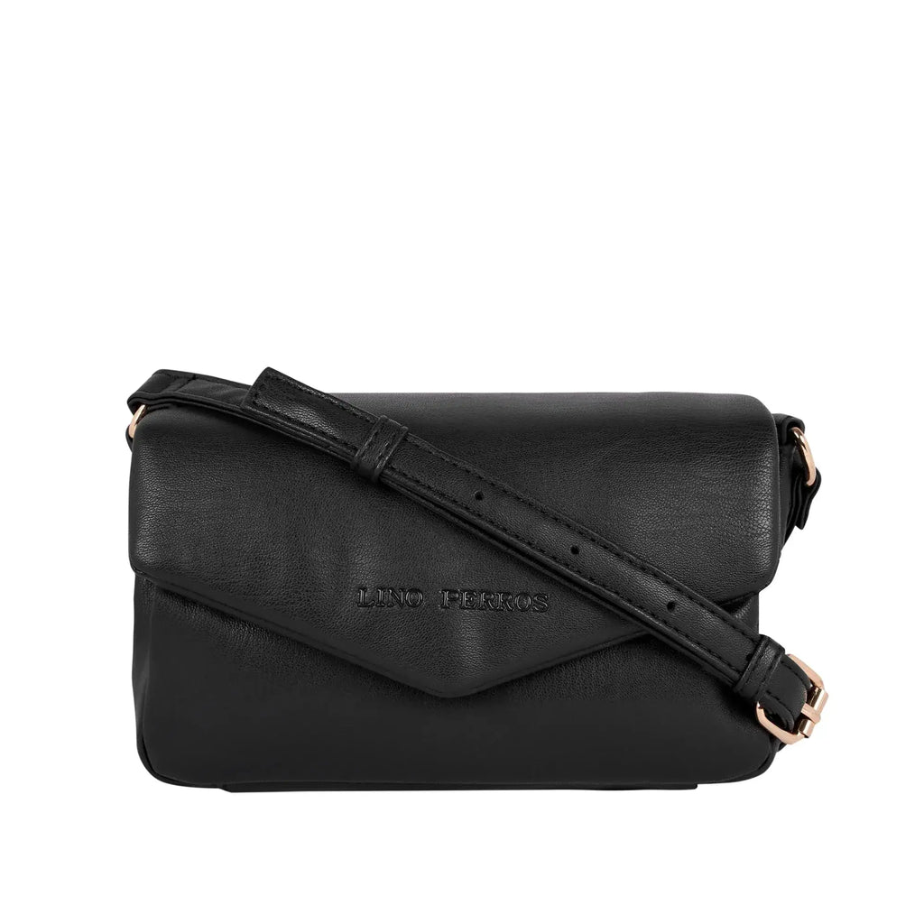 Maddie Toffee Mini Black Shoulder Bag - Lino Perros