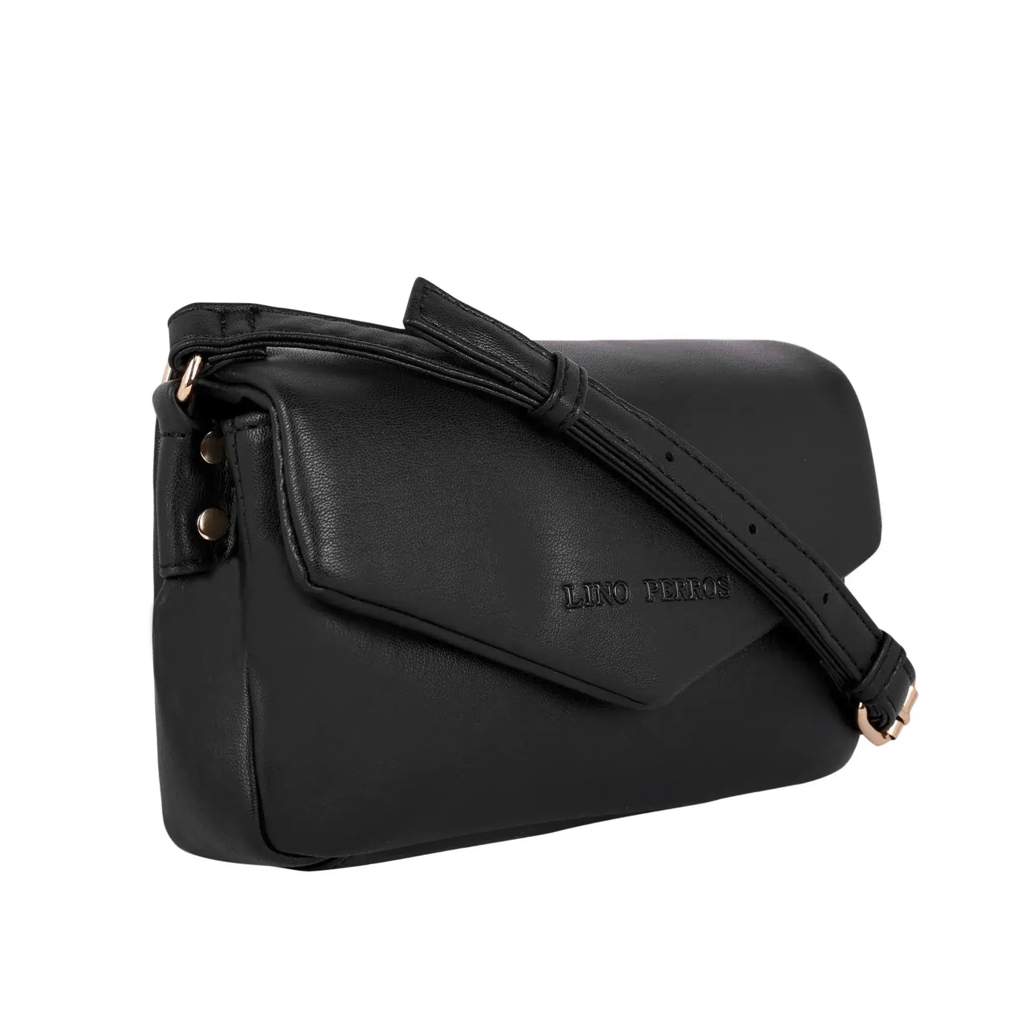 Maddie Toffee Mini Black Shoulder Bag - Lino Perros