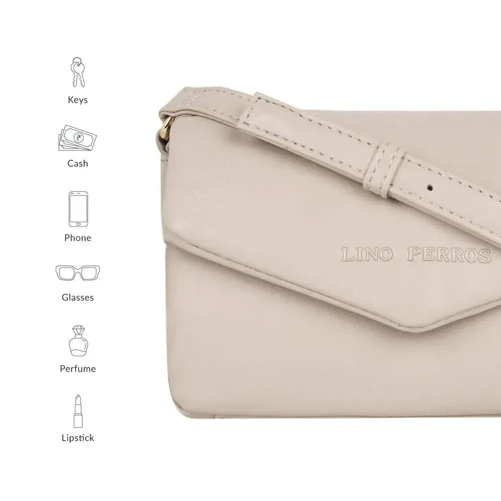 Maddie Toffee Mini Beige Shoulder Bag - Lino Perros