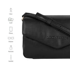 Maddie Toffee Mini Black Shoulder Bag - Lino Perros