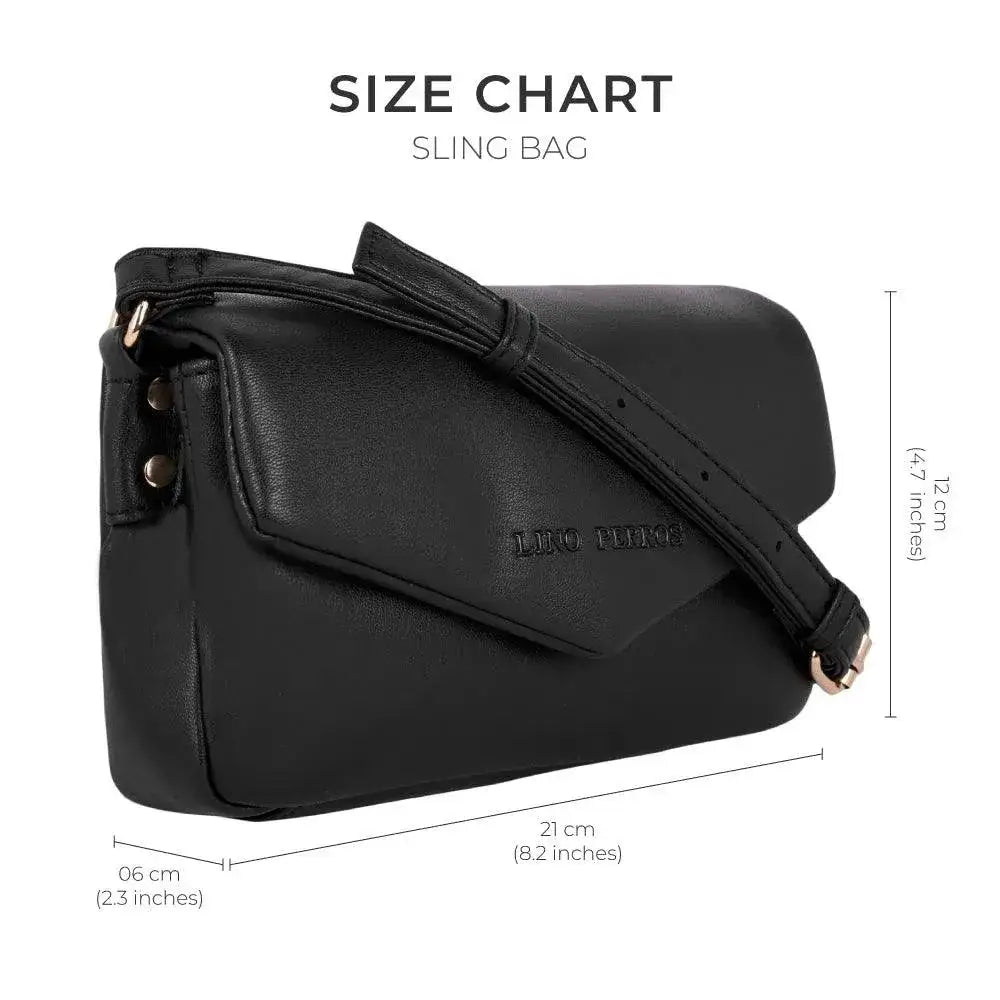 Maddie Toffee Mini Black Shoulder Bag - Lino Perros