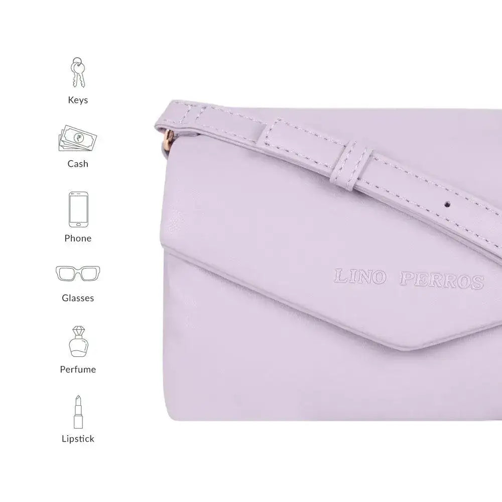 Maddie Toffee Mini Lavender Shoulder Bag - Lino Perros