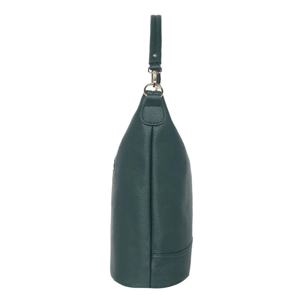 Maddie Travel Dark Green Hobo Bag - Lino Perros
