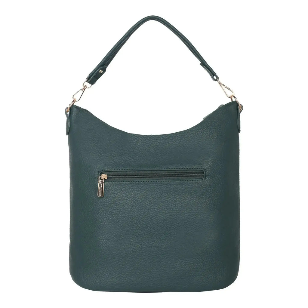 Maddie Travel Dark Green Hobo Bag - Lino Perros