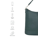 Maddie Travel Dark Green Hobo Bag - Lino Perros