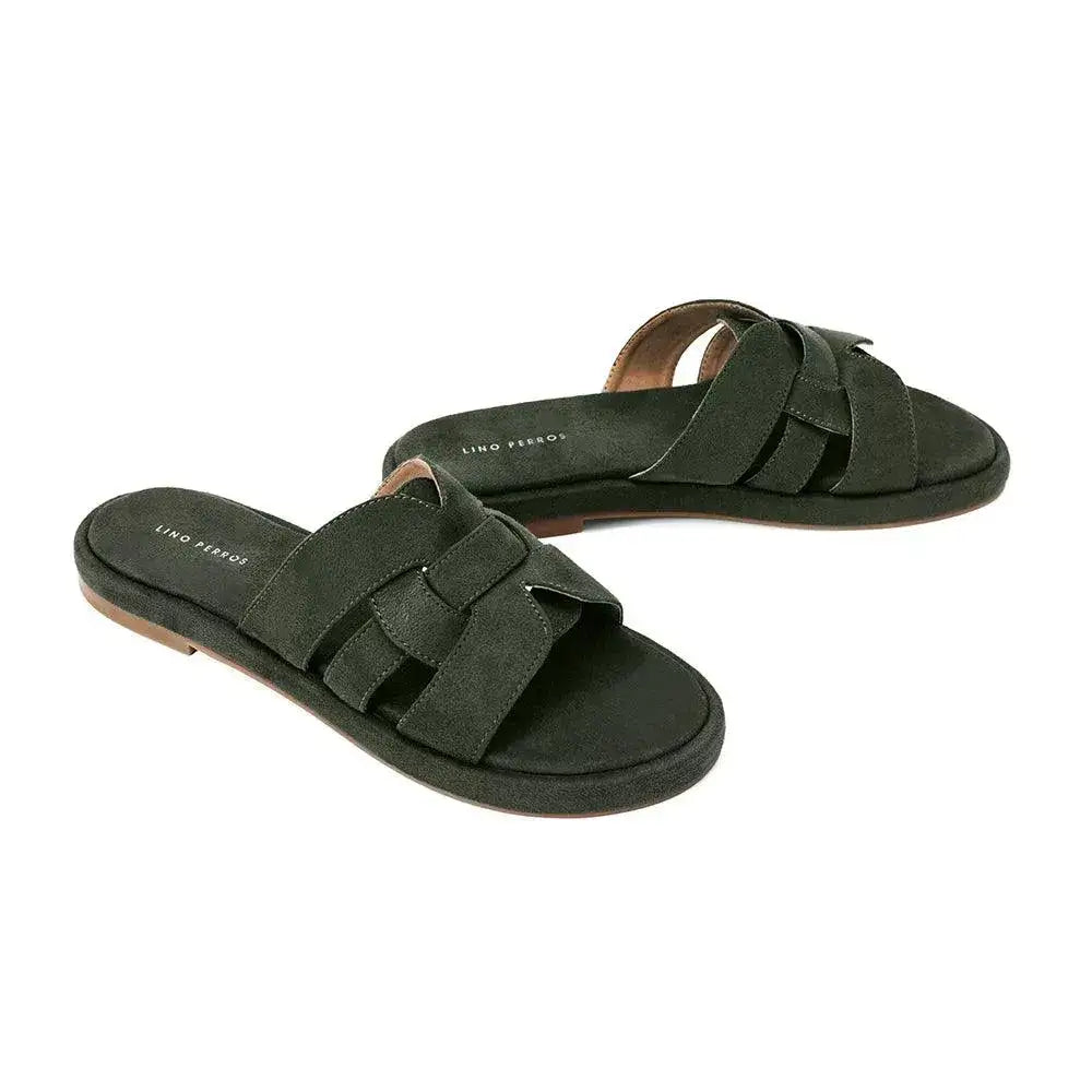 Mary Classic Comfort Green Flats - Lino Perros