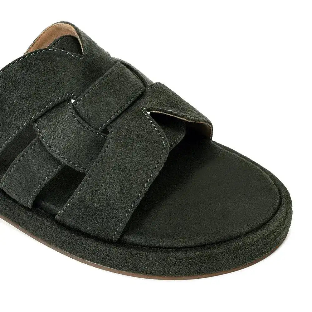 Mary Classic Comfort Green Flats - Lino Perros