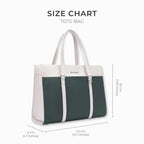 Monroe Accented Durable Green Tote Bag - Lino Perros