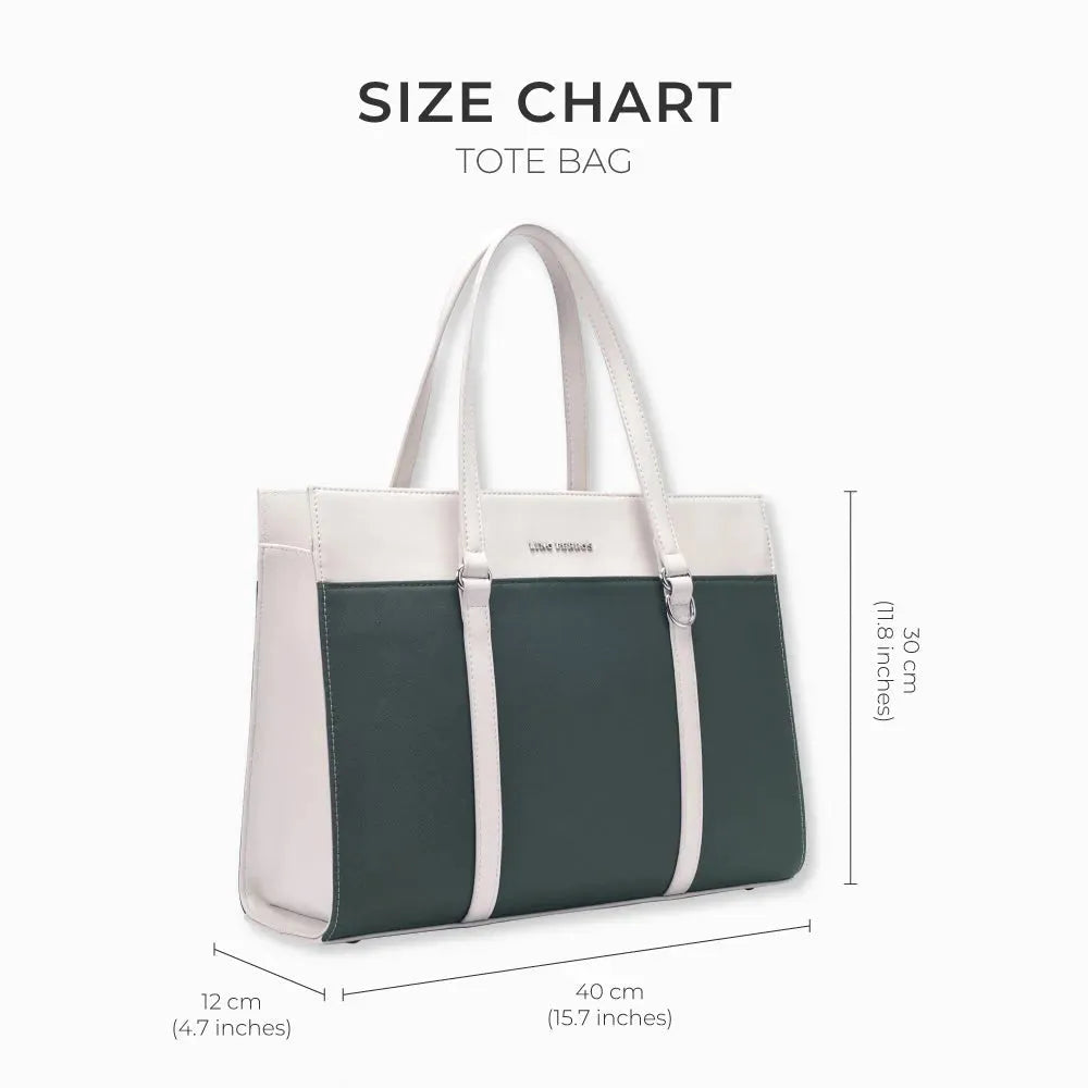 Monroe Accented Durable Green Tote Bag - Lino Perros