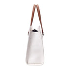 Monroe Accented Durable White Tote Bag - Lino Perros