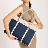 Monroe Accented Durable Teal Tote Bag