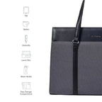 Monroe Accented Durable Grey Tote Bag - Lino Perros