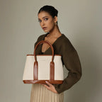 Monroe Bucket Beige Satchel - Lino Perros