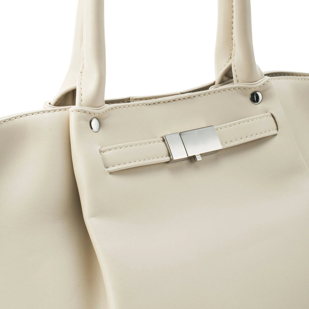 Monroe Caramel Off White Satchel Bag - Lino Perros