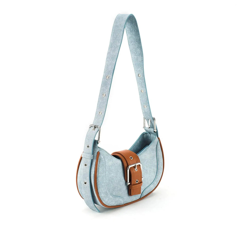 Monroe Chic Blue Shoulder Bag - Lino Perros